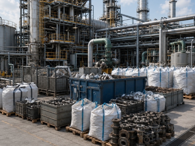Gestión de residuos industriales en paradas técnicas